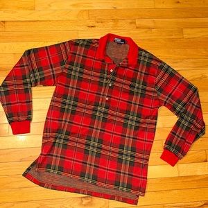 🇺🇸Vintage Polo Plaid 1/4 Button